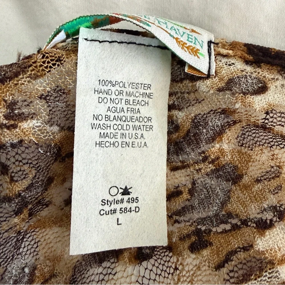 Brown Shear Leopard Print Dress/Top - Picture 5 of 9